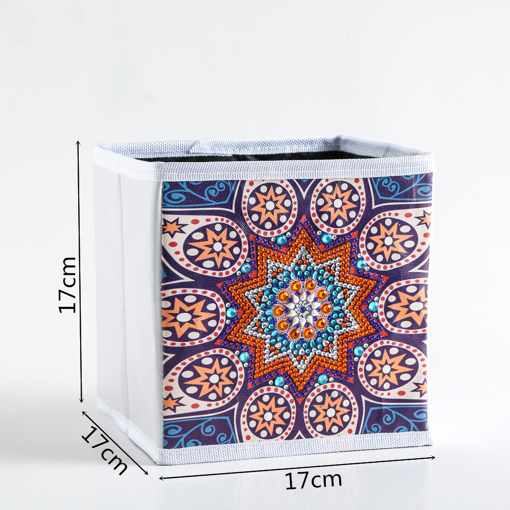 DIY Special Shaped Diamond Painting Abstract Art Mandala Flower Cloth Home Storage Box