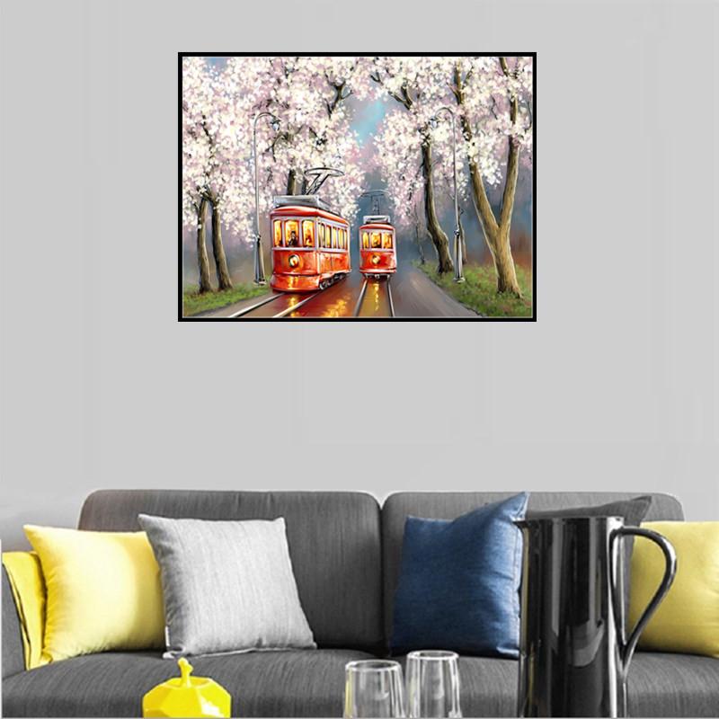 tram cars | Full Round Diamond Painting Kitscock