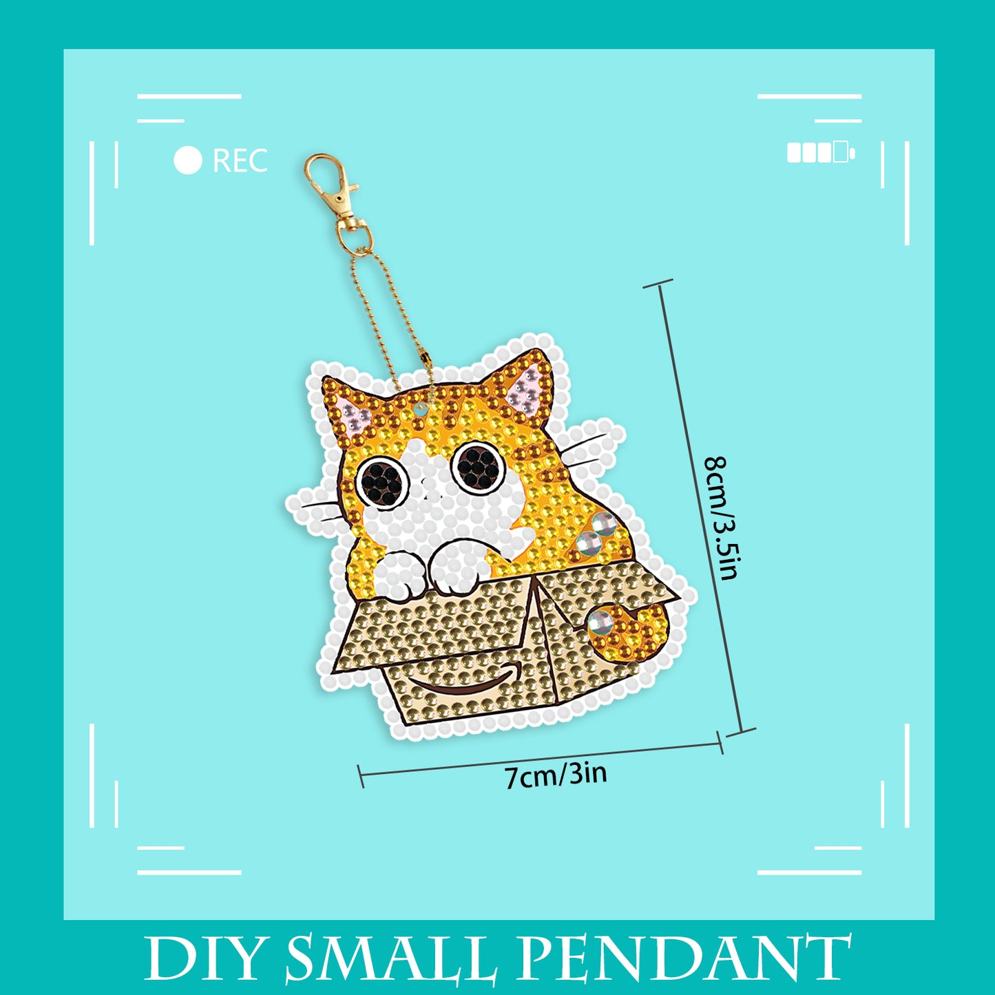 DIY keychain | Cat | Double-sided | Five Piece Set