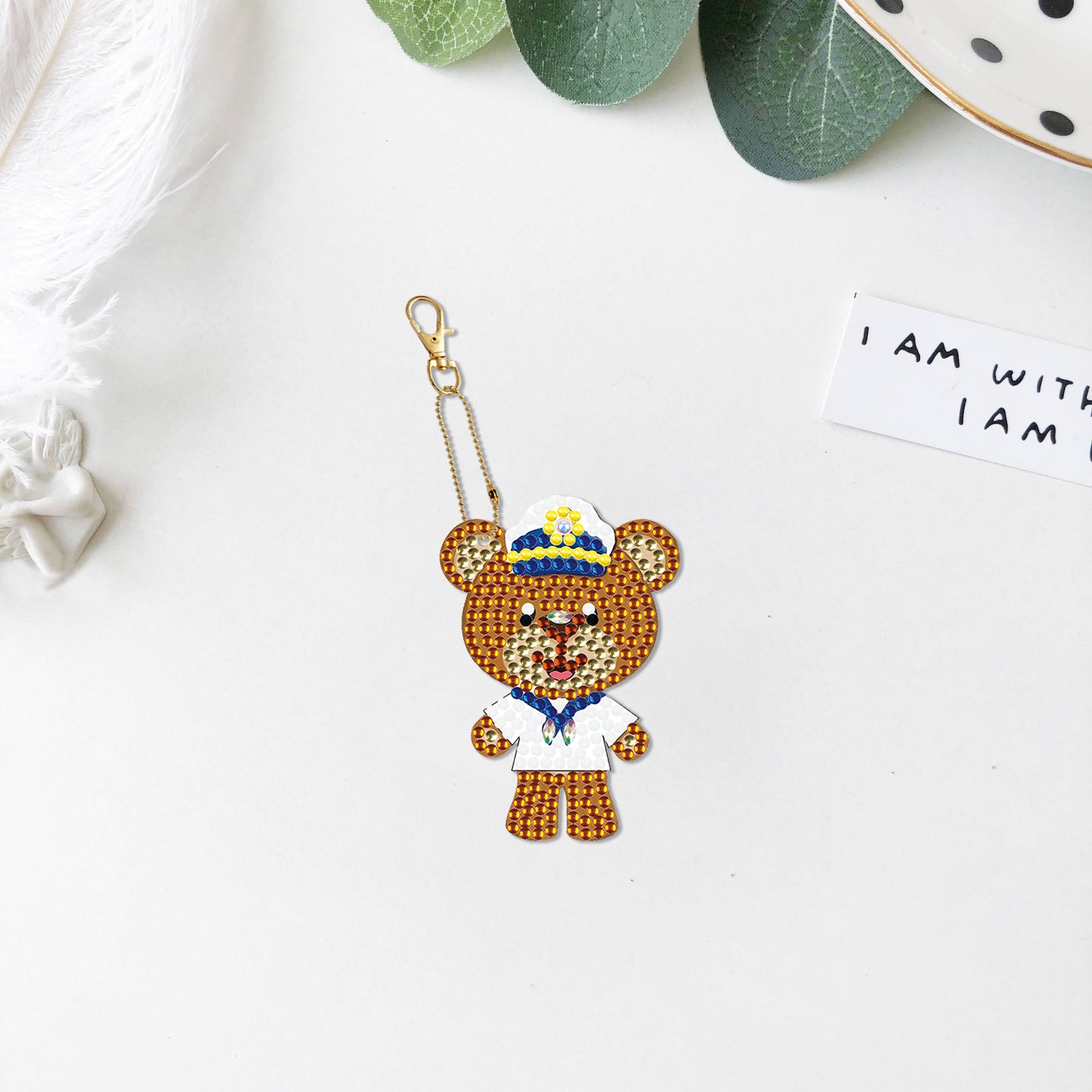 DIY keychain | Bear | Double-sided | Five Piece Set