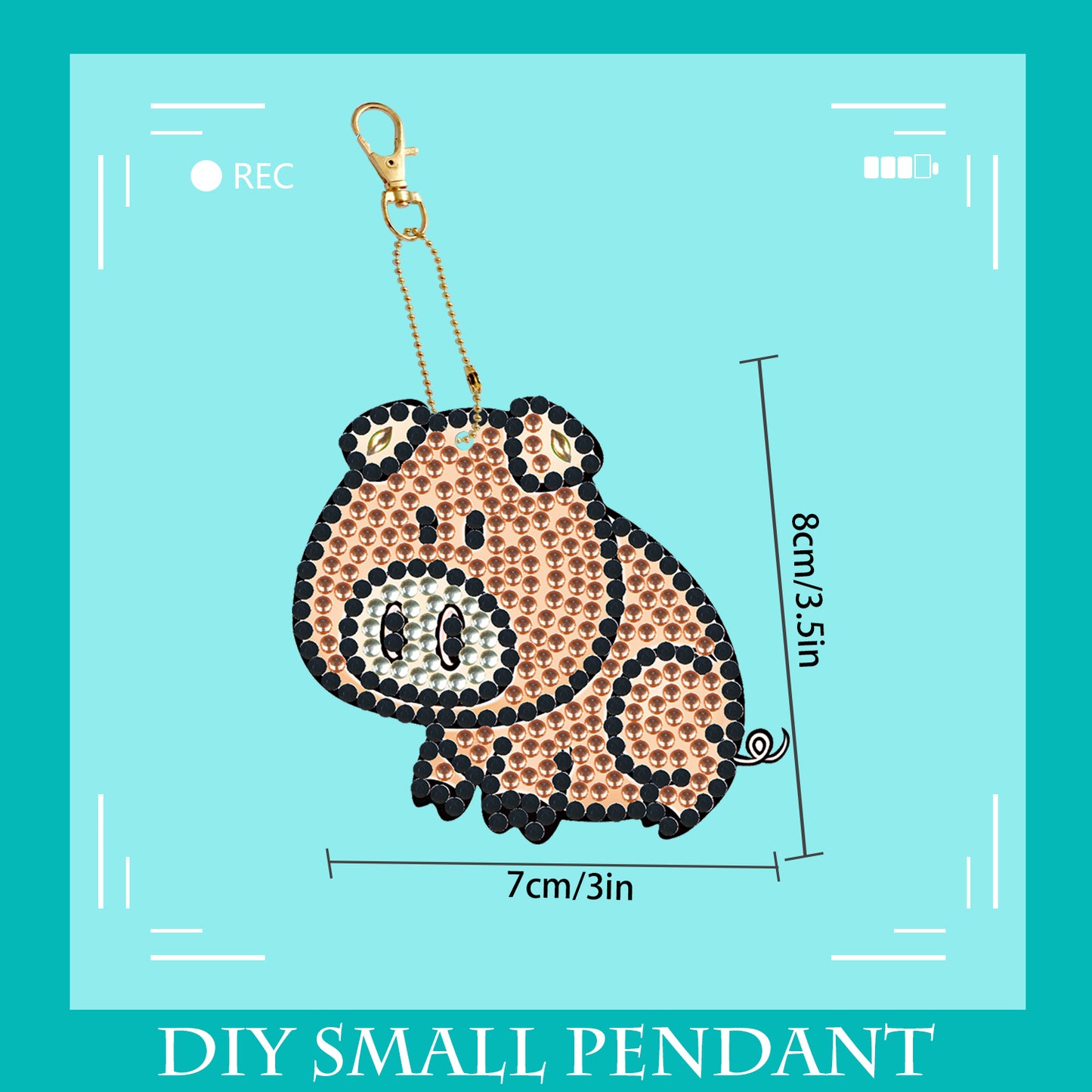 DIY keychain | Animals | Double-sided | Five Piece Set