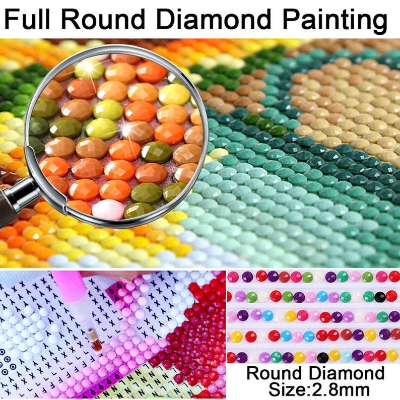 Fleuriste | Kits complets de peinture diamant rond/carré | 40x60cm | 50x70cm