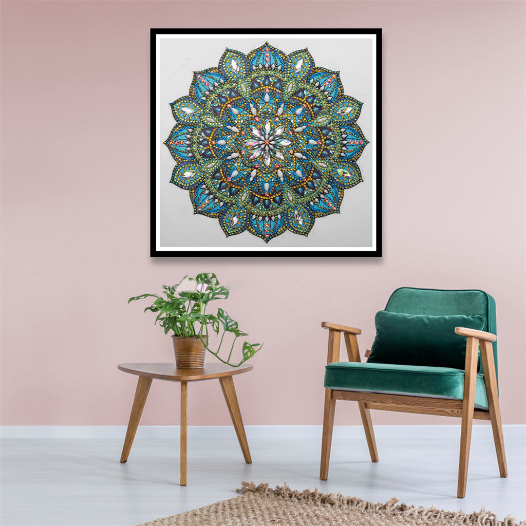 Mandala Abstract Art Flower  | Crystal Rhinestone  | Full Round Diamond Painting Kits