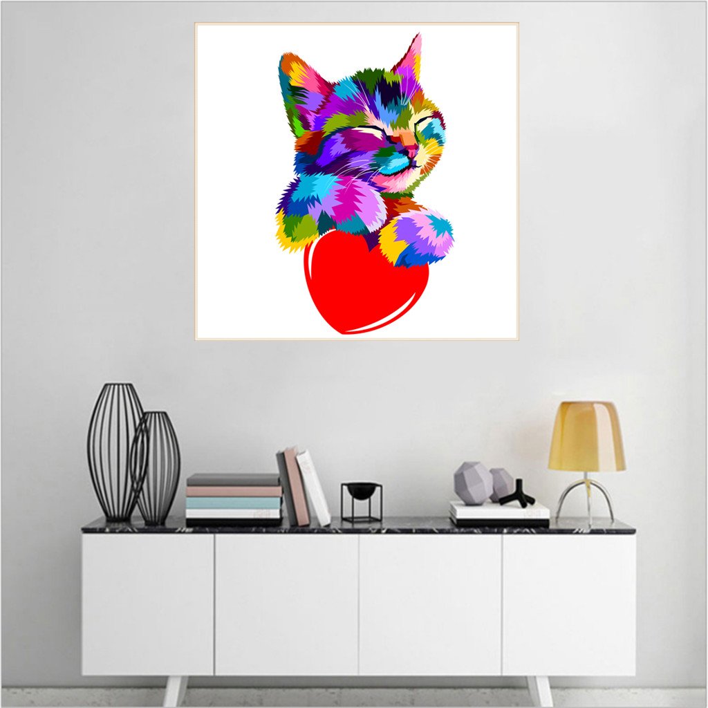 cat love | Full Round Diamond Painting Kits