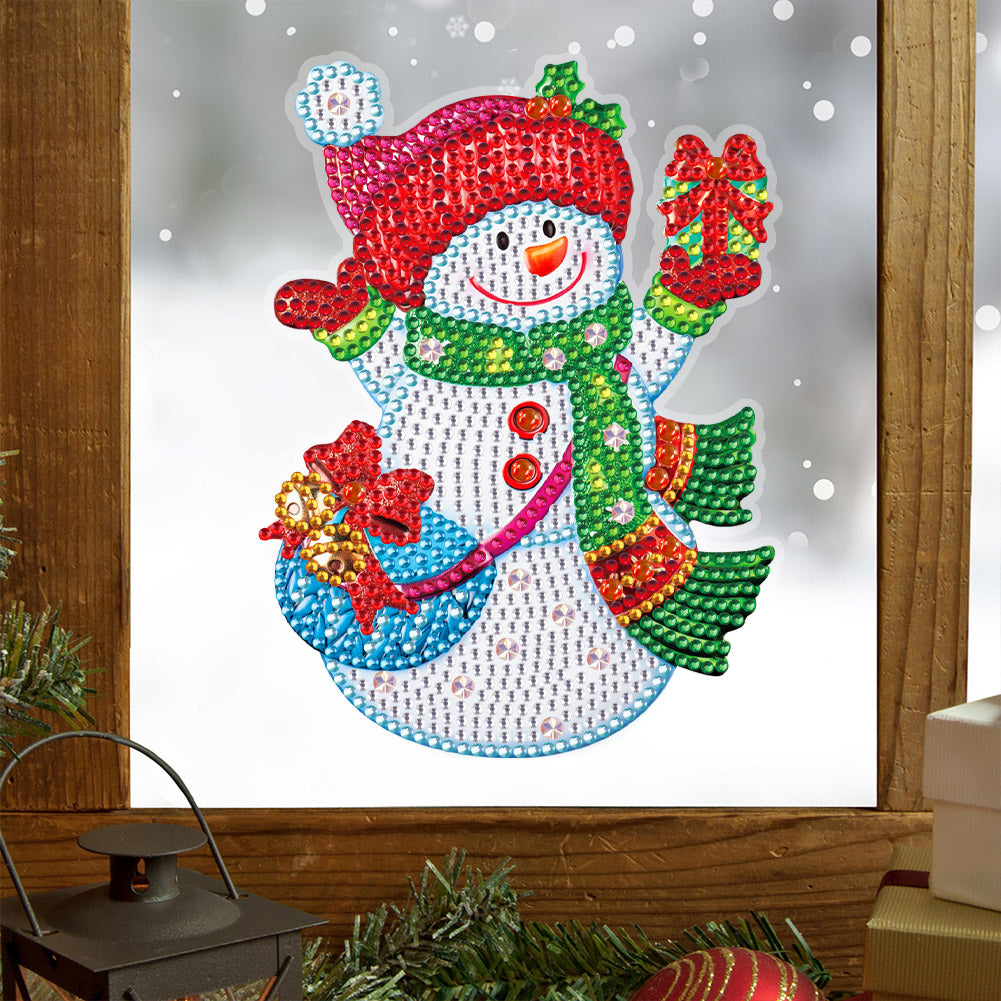 DIY Diamond Painting Stickers Wall Sticker | Christmas Snowman