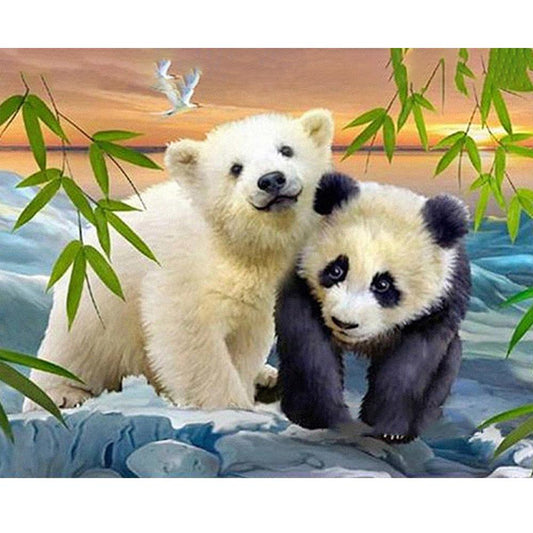 Panda | Kits complets de peinture au diamant rond 