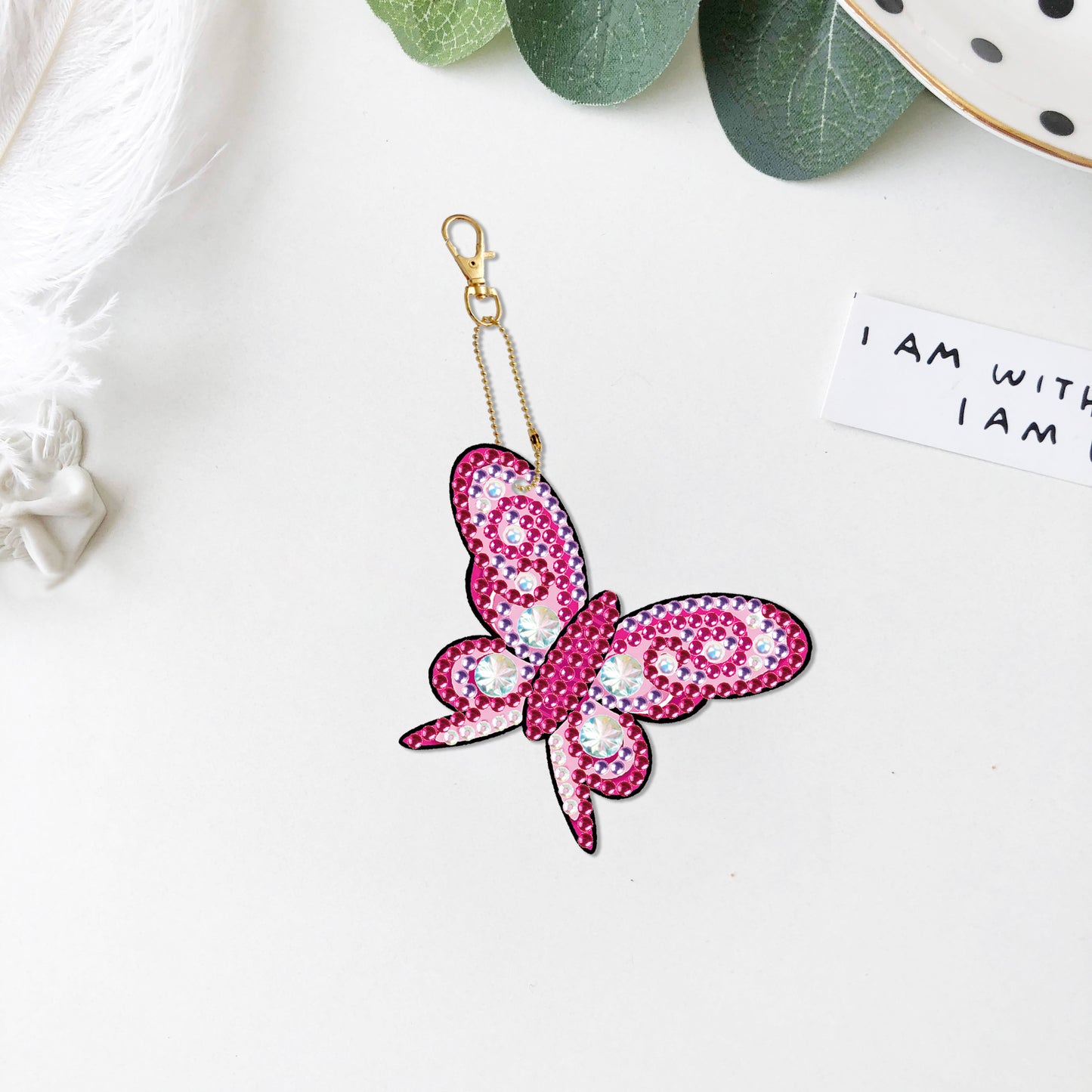 DIY keychain | Butterfly | Double-sided | Five Piece Set