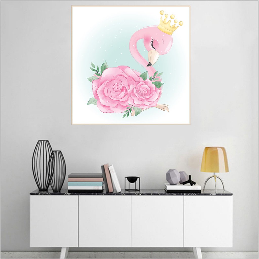 Flamingo Flower | Full Round Diamond Painting Kits