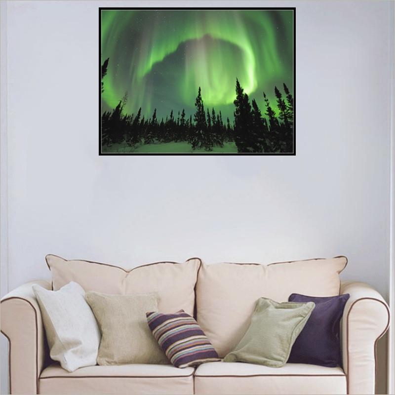 Green aurora | Full Round Diamond Painting Kits