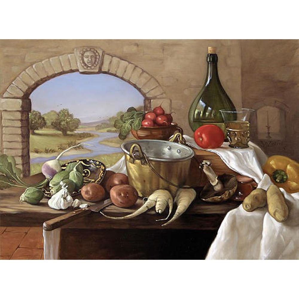 Nature morte | Kits complets de peinture au diamant rond 