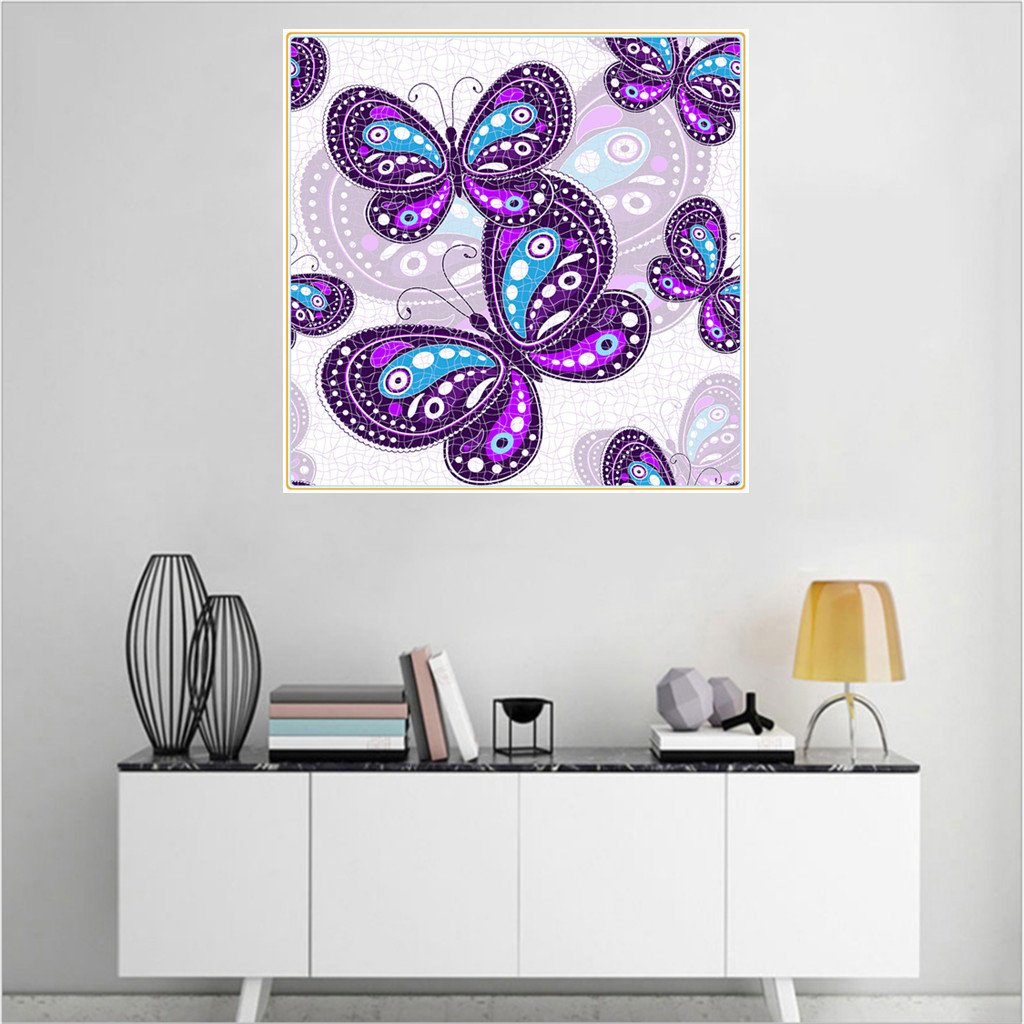 Papillon | Kits complets de peinture au diamant rond 