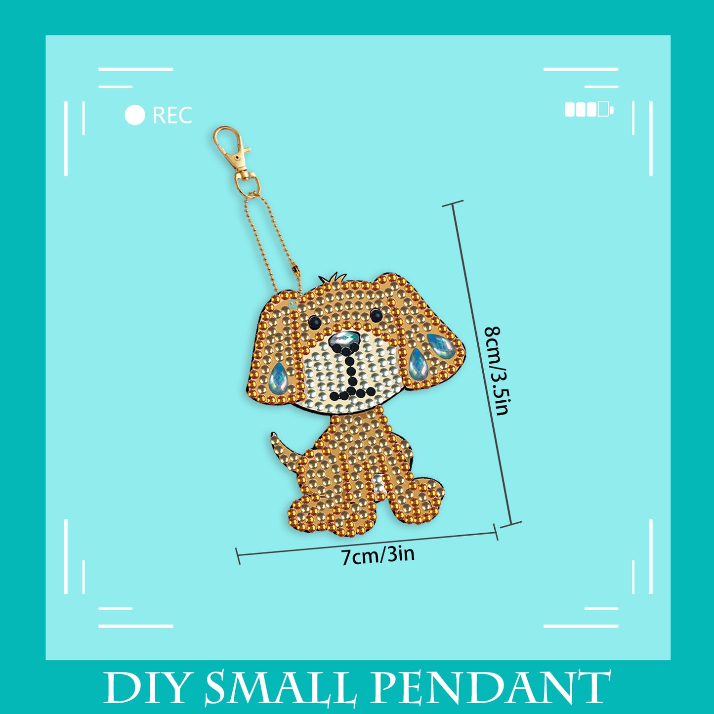 DIY keychain | Dog | Double-sided | Five Piece Set