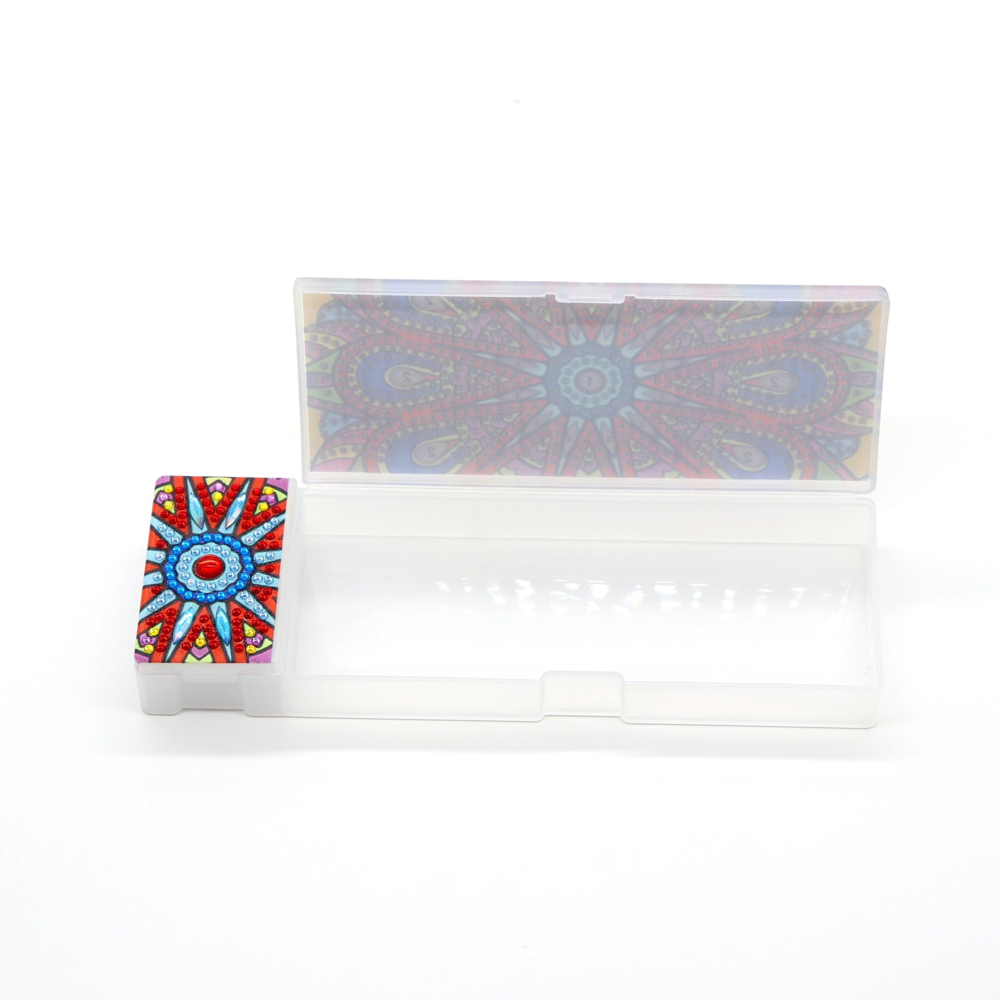 DIY Mandala Shaped Diamond Painting Pencil Box Gift