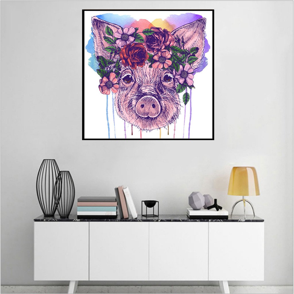 Pig head | Full Round Diamond Painting Kitsswan