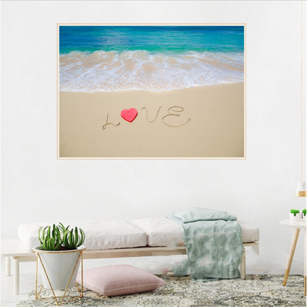 L'amour de la plage | Kits complets de peinture au diamant rond