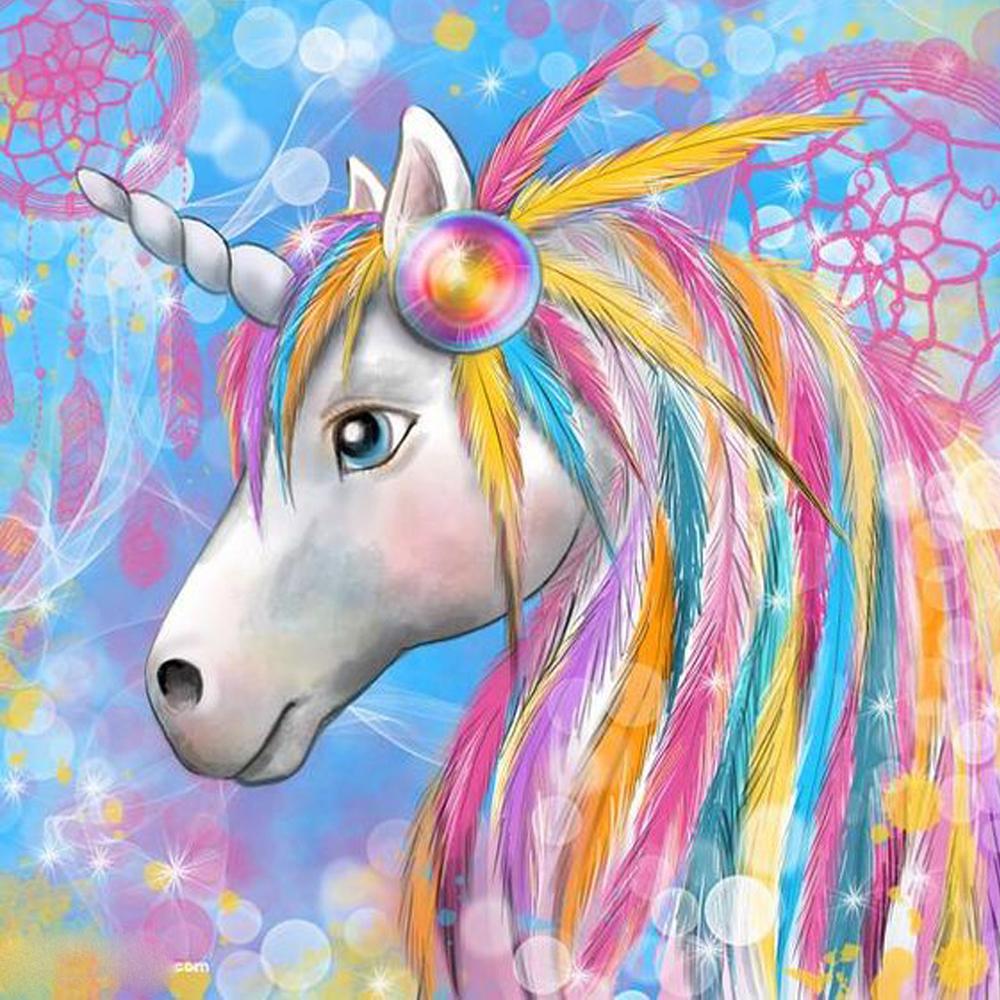 Licorne | Kits complets de peinture au diamant rond 