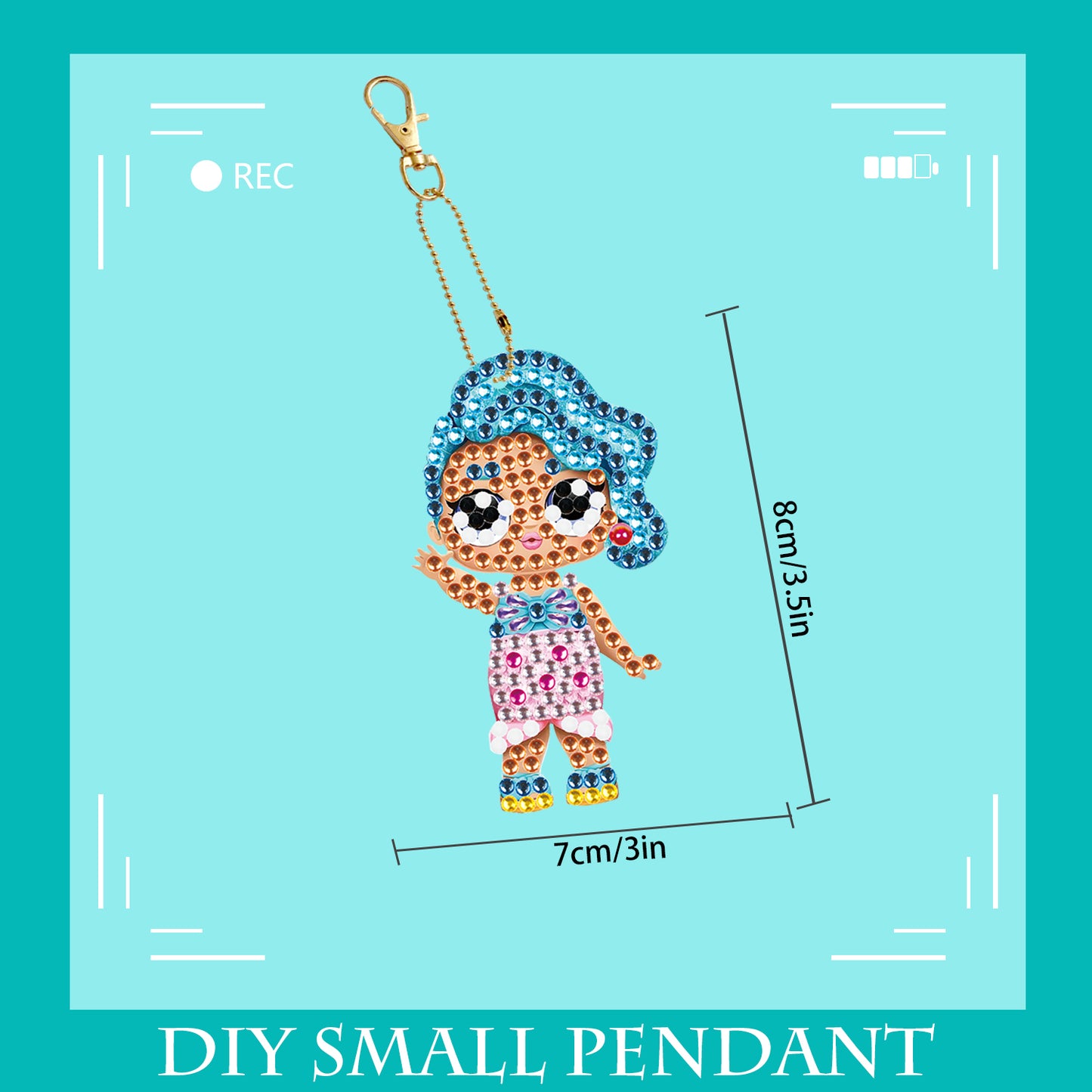 DIY keychain | Girl | Double-sided | Five Piece Set