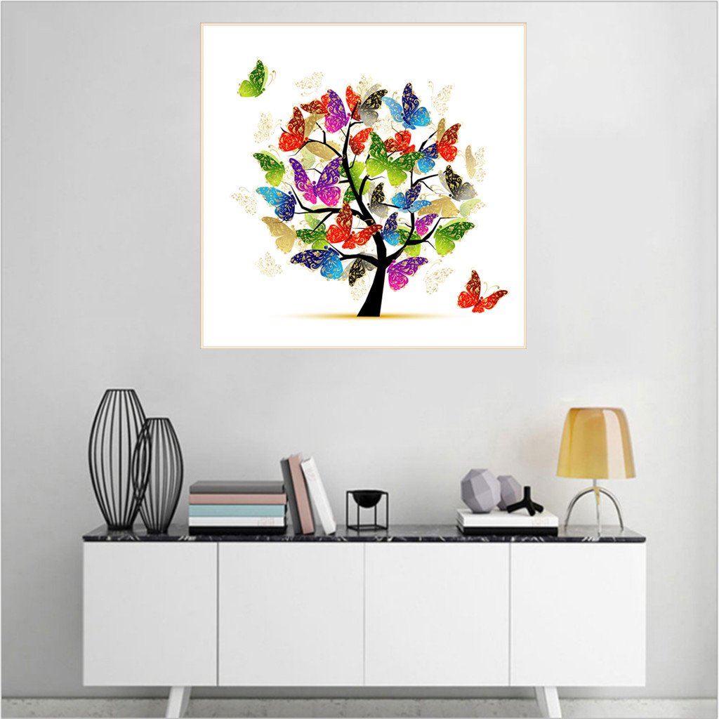 Tree and Butterfly | Full Round Diamond Painting Kits