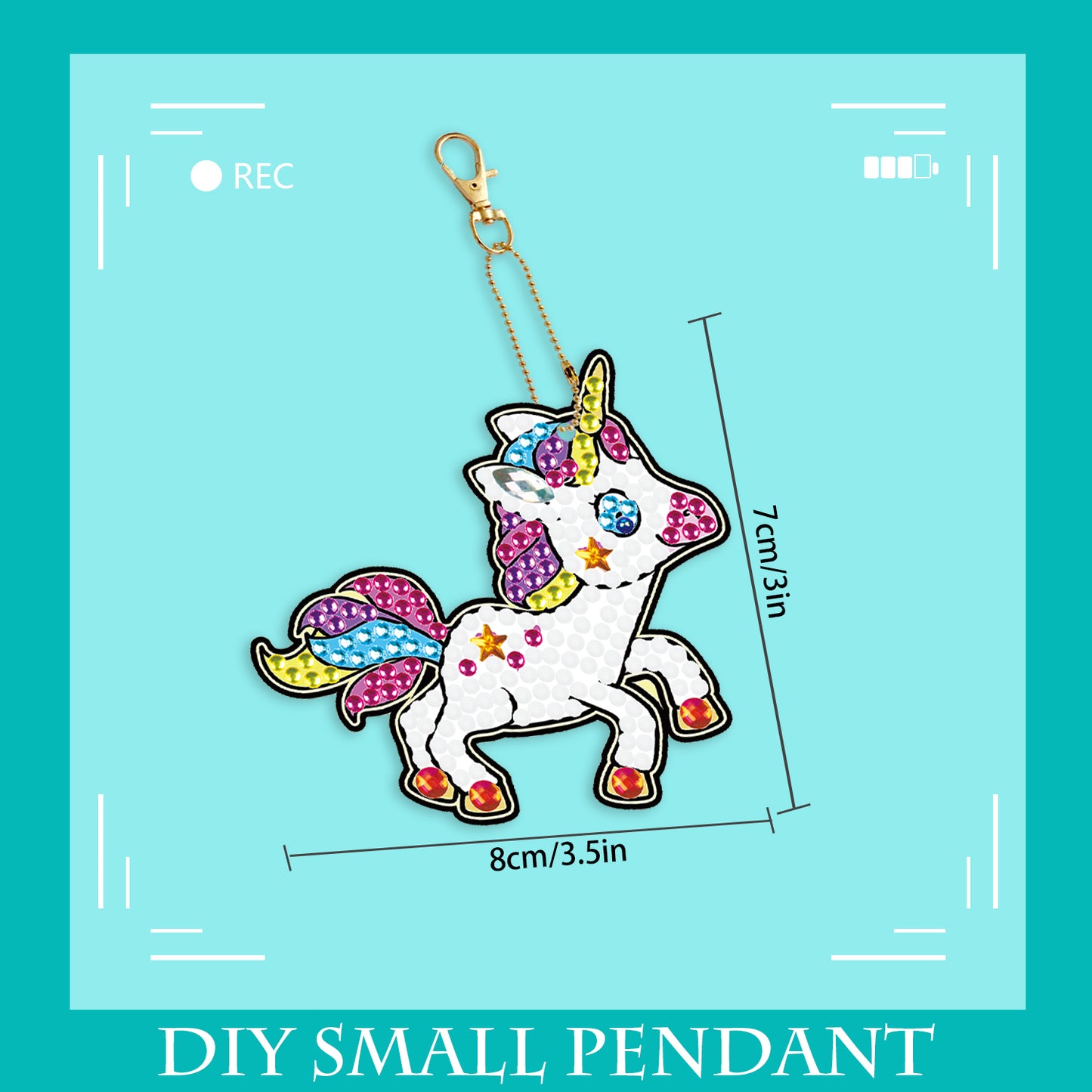 DIY keychain | Unicorn | Double-sided | Five Piece Set