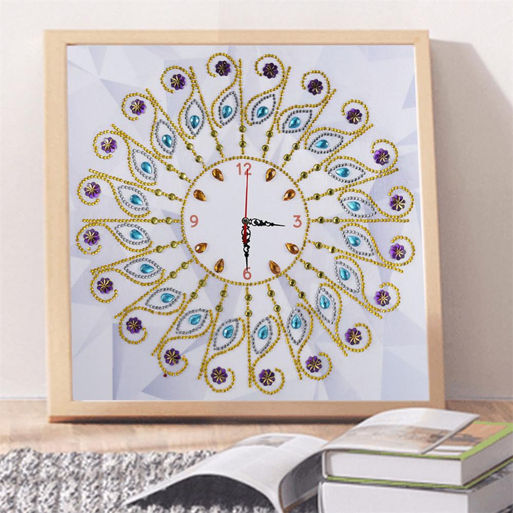 flower clock | Crystal Rhinestone  | Full Round Diamond Painting Kits