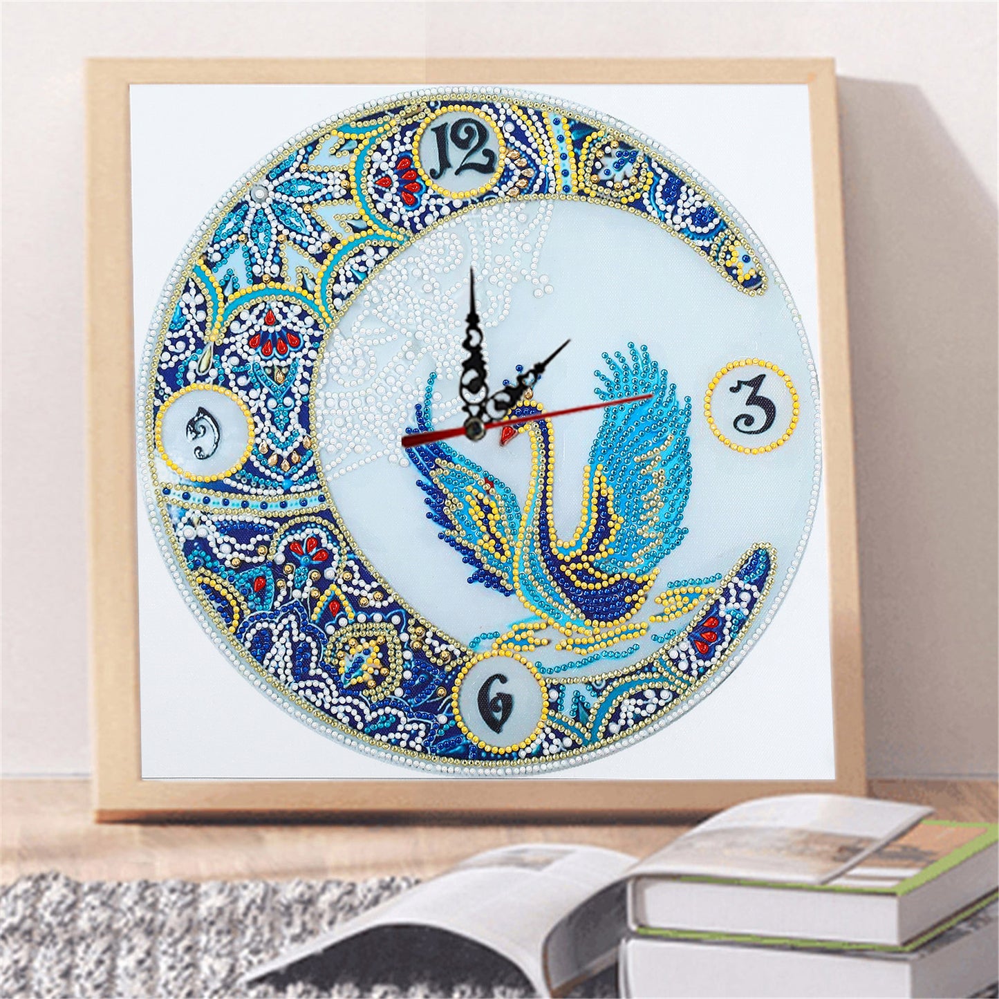 Peacock Clock | Special Shaped Diamond Painting Kits