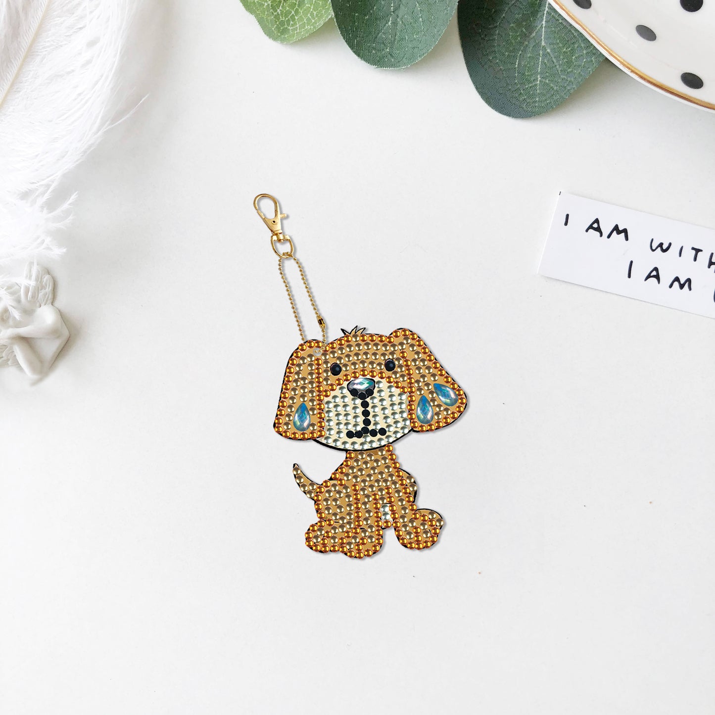 DIY keychain | Dog | Double-sided | Five Piece Set