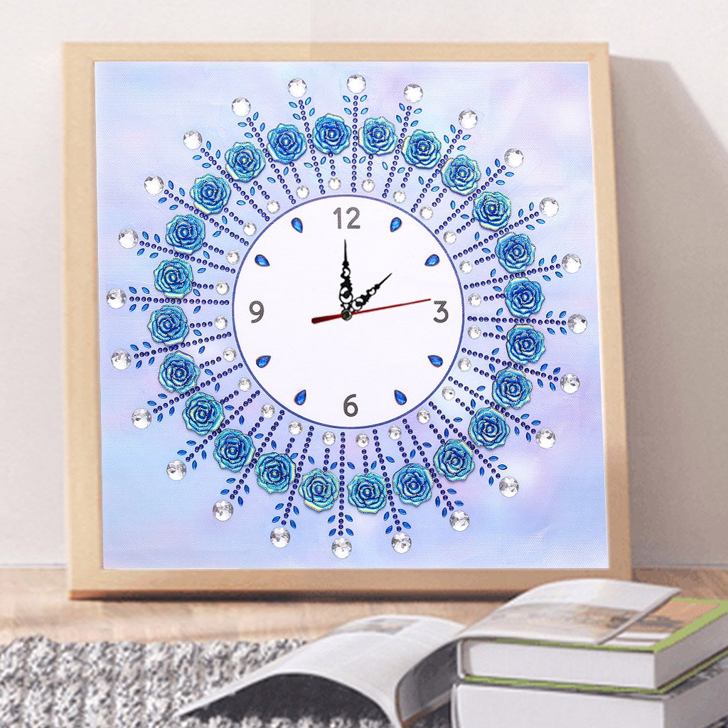 Rose Clock | Special Shaped Diamond Painting Kits