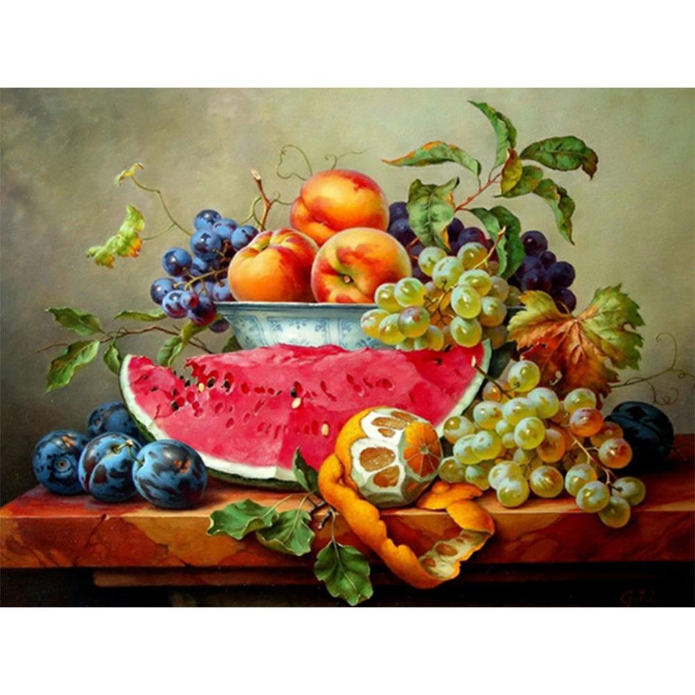 Fruits | Kits complets de peinture au diamant rond