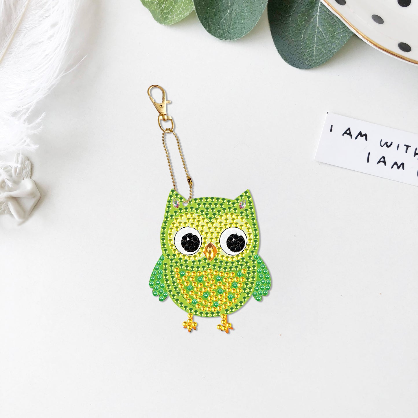 DIY keychain | Owl | Double-sided | Five Piece Set