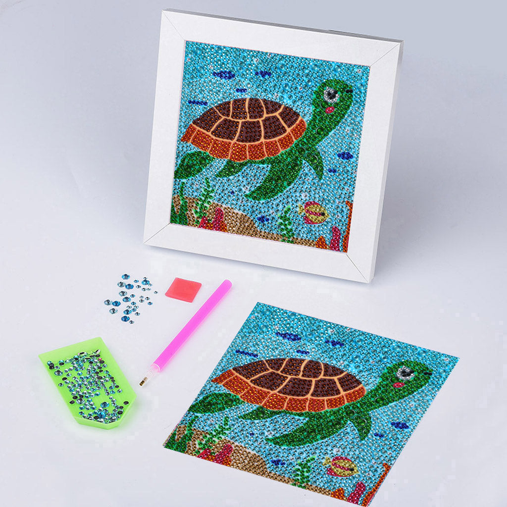 Children's Series-| Sea turtle | Crystal Rhinestone Full Diamond Painted-(Frameless)