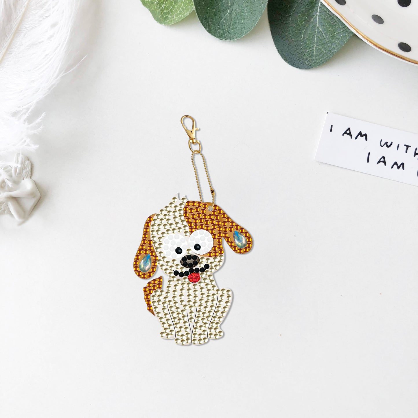 DIY keychain | Dog | Double-sided | Five Piece Set