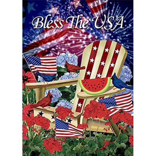 Bess The USA flag | Full Round Diamond Painting Kits