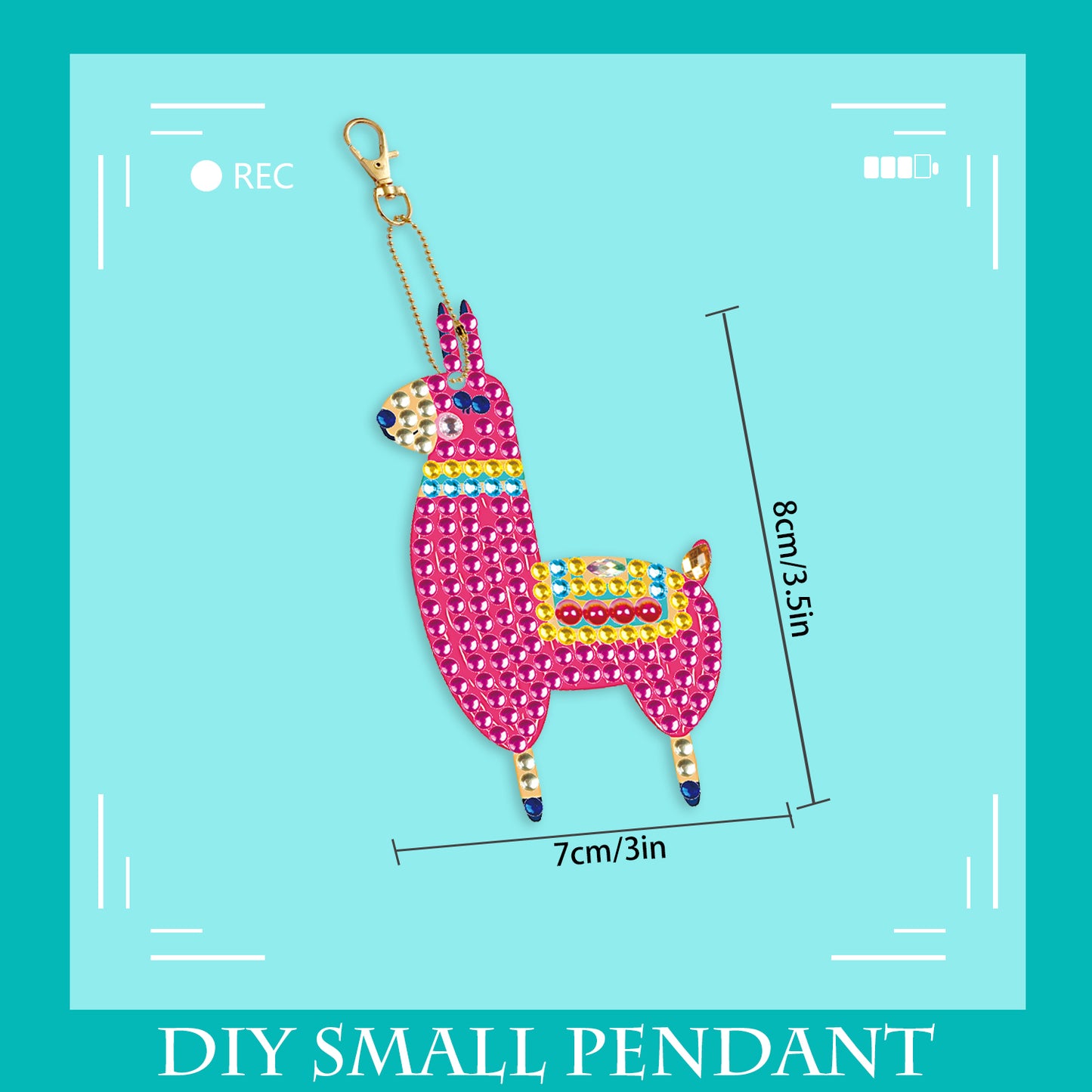 DIY keychain | Horse | Double-sided | Five Piece Set