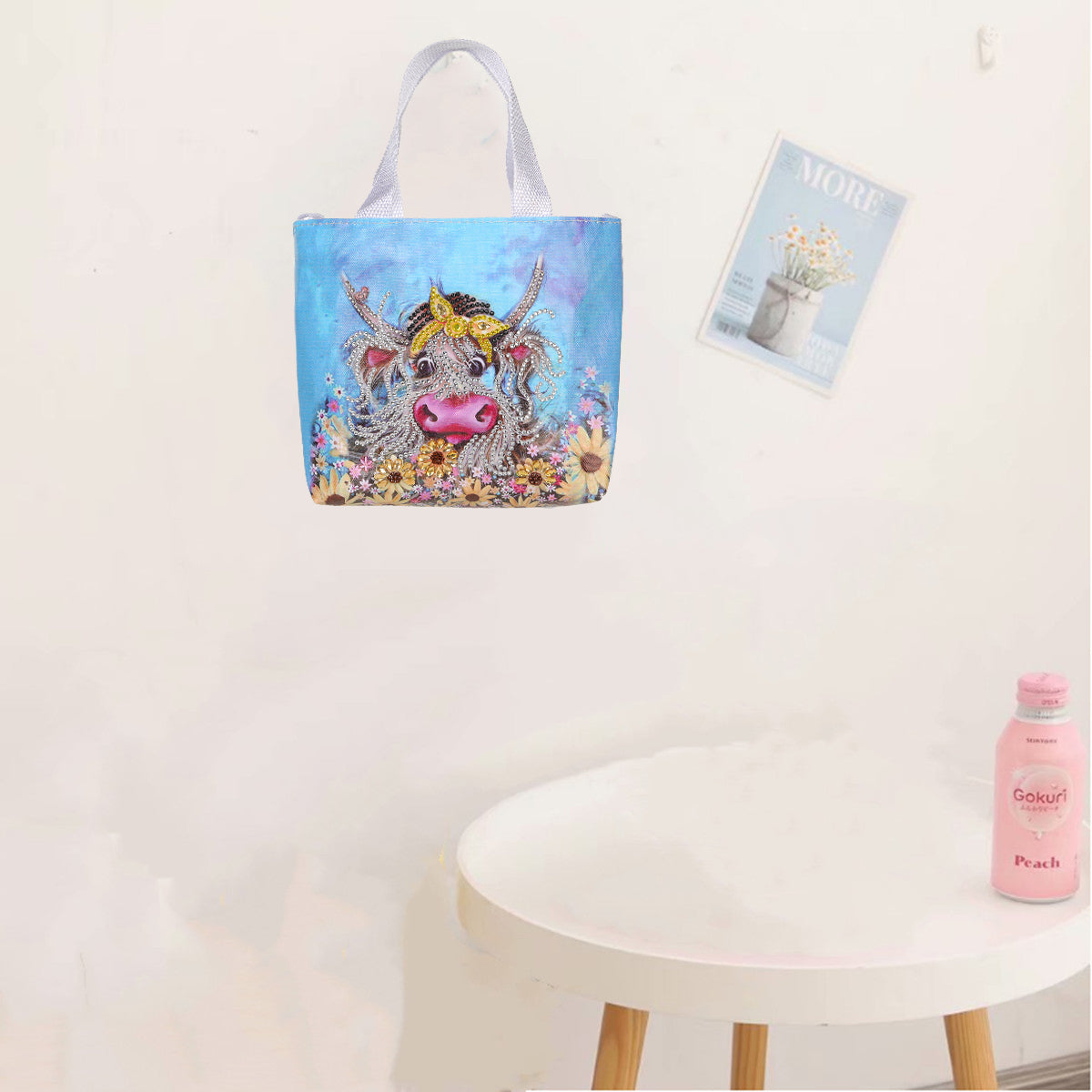 DIY special-shaped Diamond painting package Children's handbag | Cow