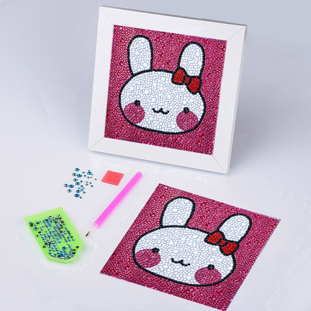 Children's Series-| rabbit | Crystal Rhinestone Full Diamond Painted-(Frameless)