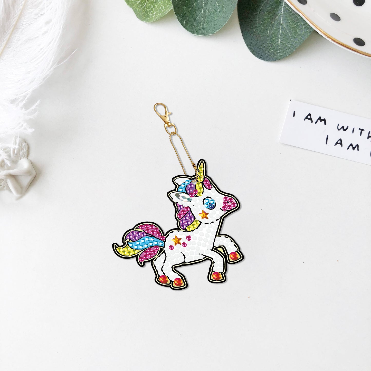 DIY keychain | Unicorn | Double-sided | Five Piece Set