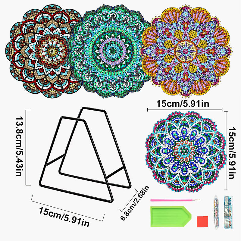 4PCS Diamond Painting Placemats Dish Mats | Mandala