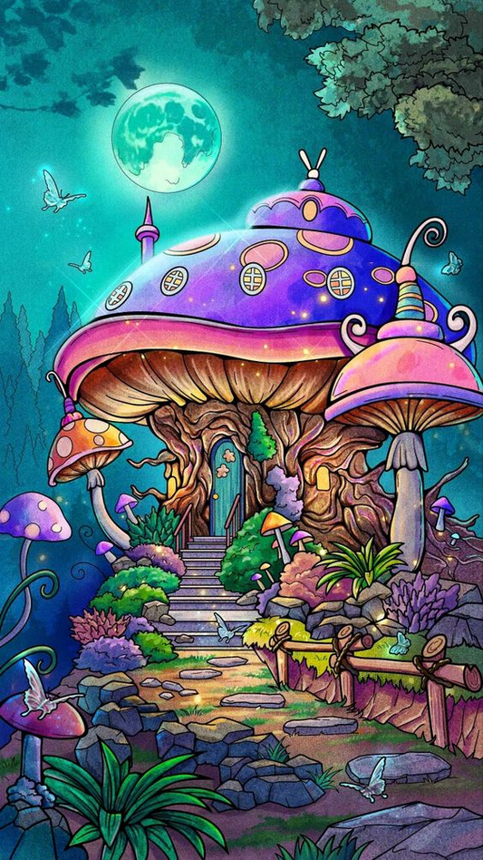 AB Diamond Painting    |  Mushroom House