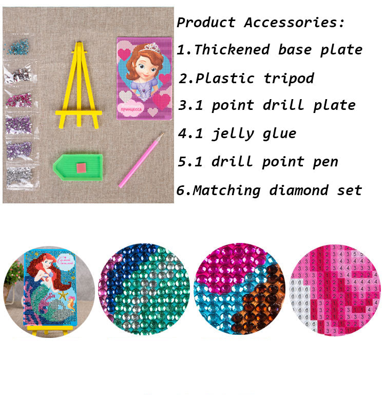 Princess | Crystal Rhinestone Diamond Painting Kits for children with Tripod