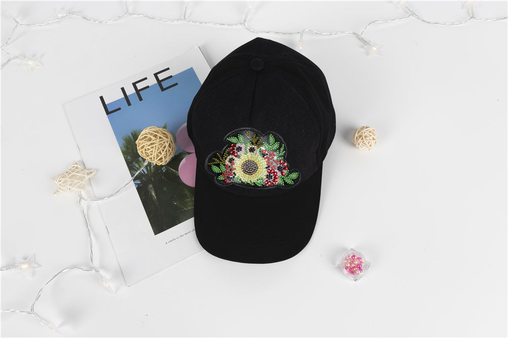 DIY Diamond Painting Baseball Cap | Flower