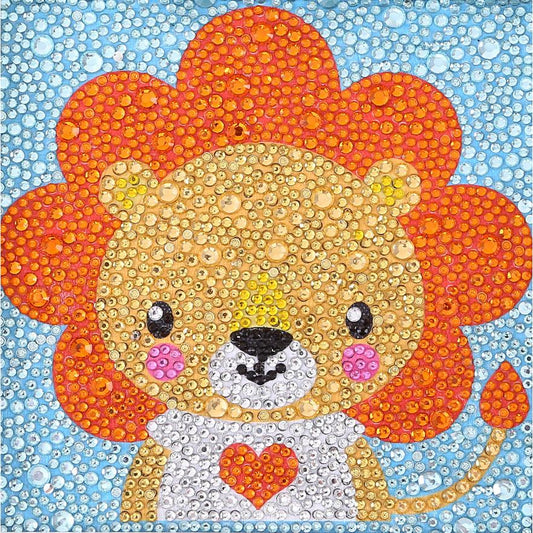 Série pour enfants-| Petit lion | Kits de peinture diamant strass cristal