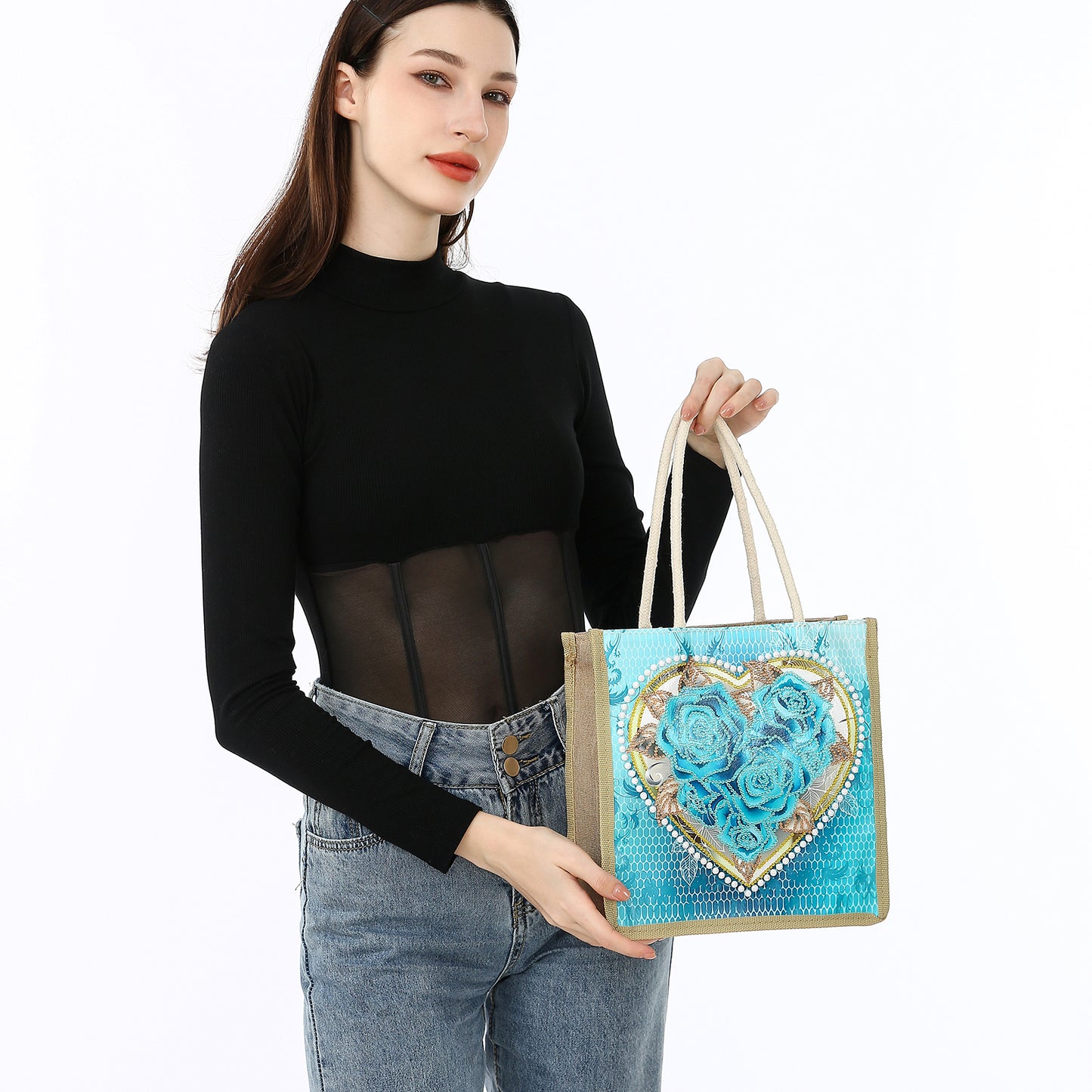 DIY special-shaped Diamond painting package Bag | Flower Love