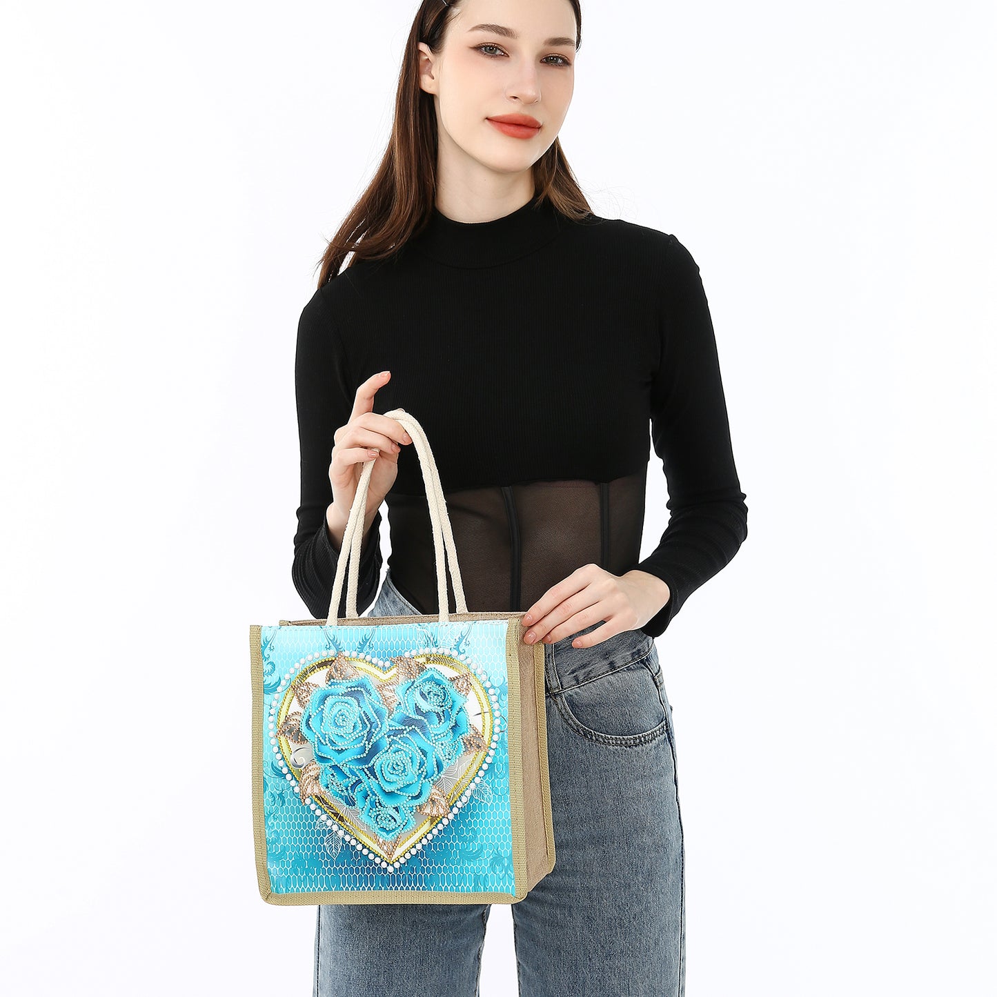 DIY special-shaped Diamond painting package Bag | Flower Love