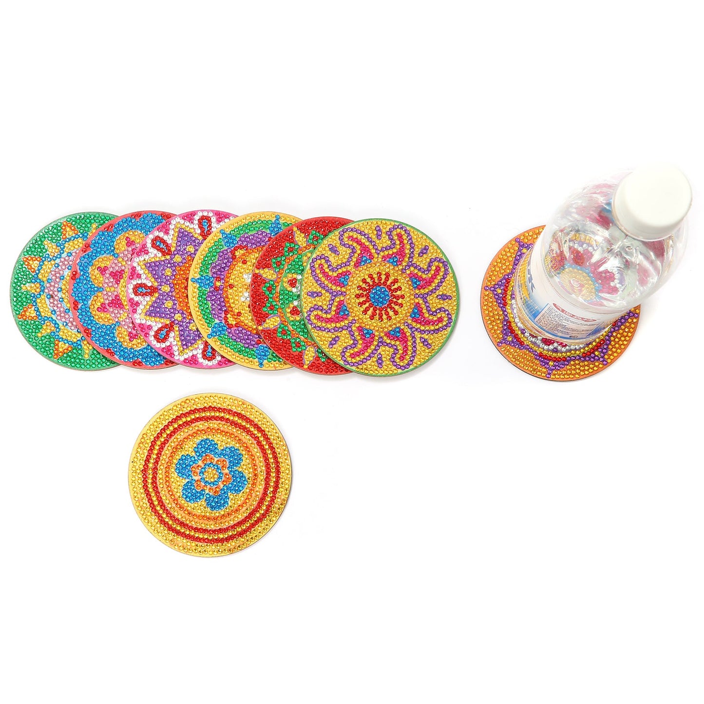 7 pcs set DIY Special Shaped Diamond Painting Coaster | Mandala