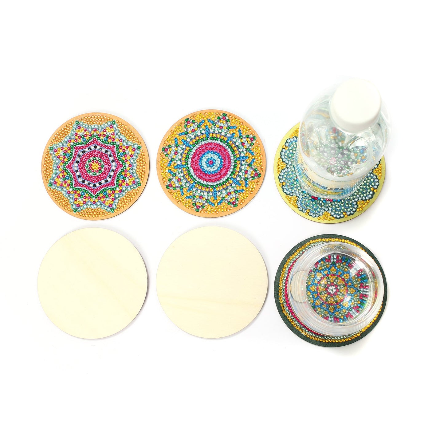 6 pcs set DIY Special Shaped Diamond Painting Coaster | Mandala