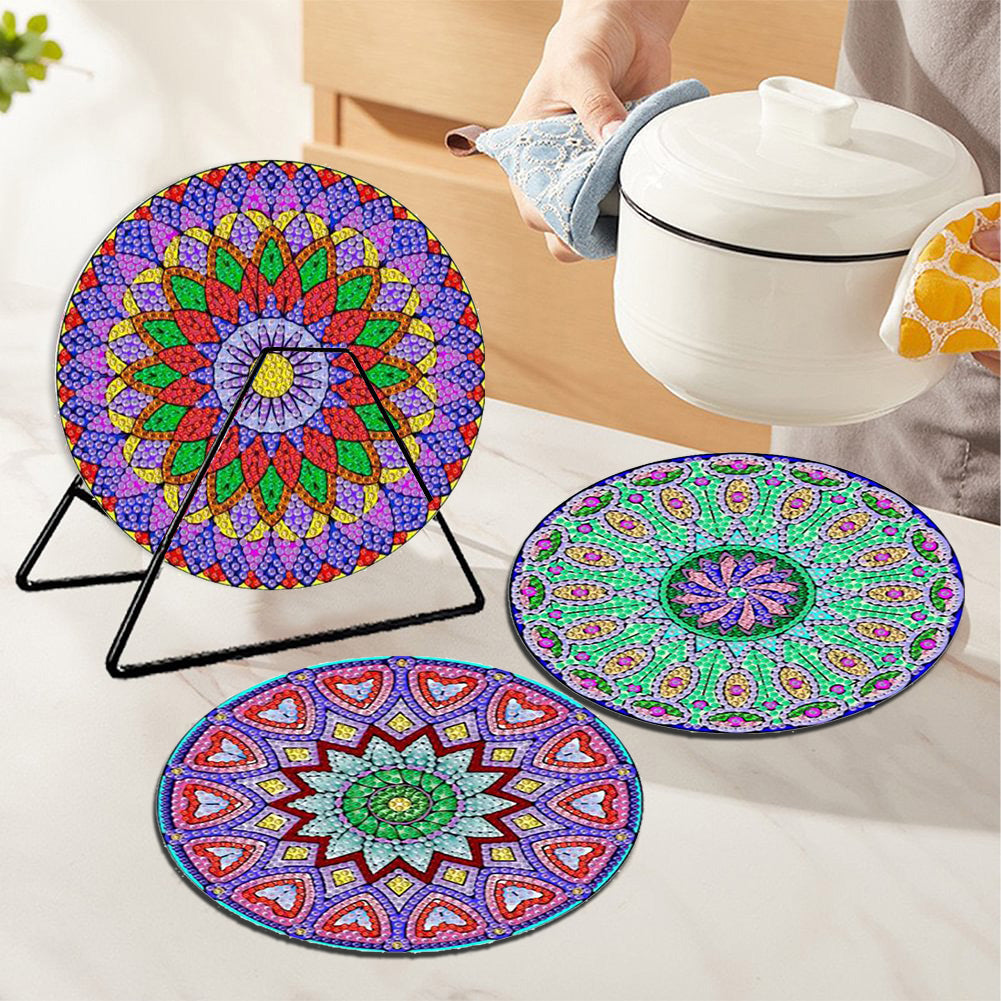 4PCS Diamond Painting Placemats Dish Mats | Mandala