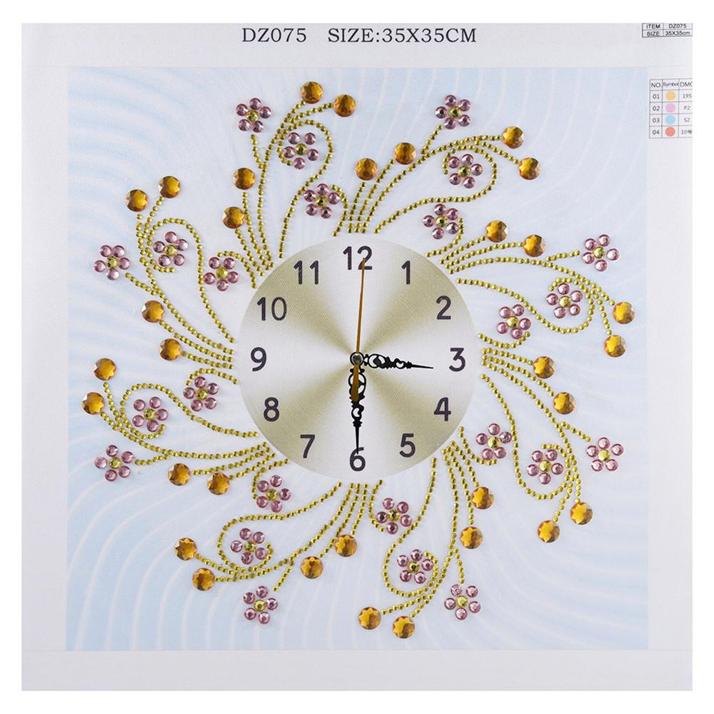 flower clock | Crystal Rhinestone  | Full Round Diamond Painting Kits