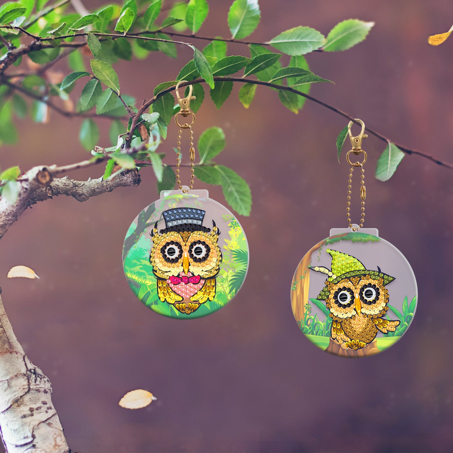 DIY keychain | Owl | Two Piece Set