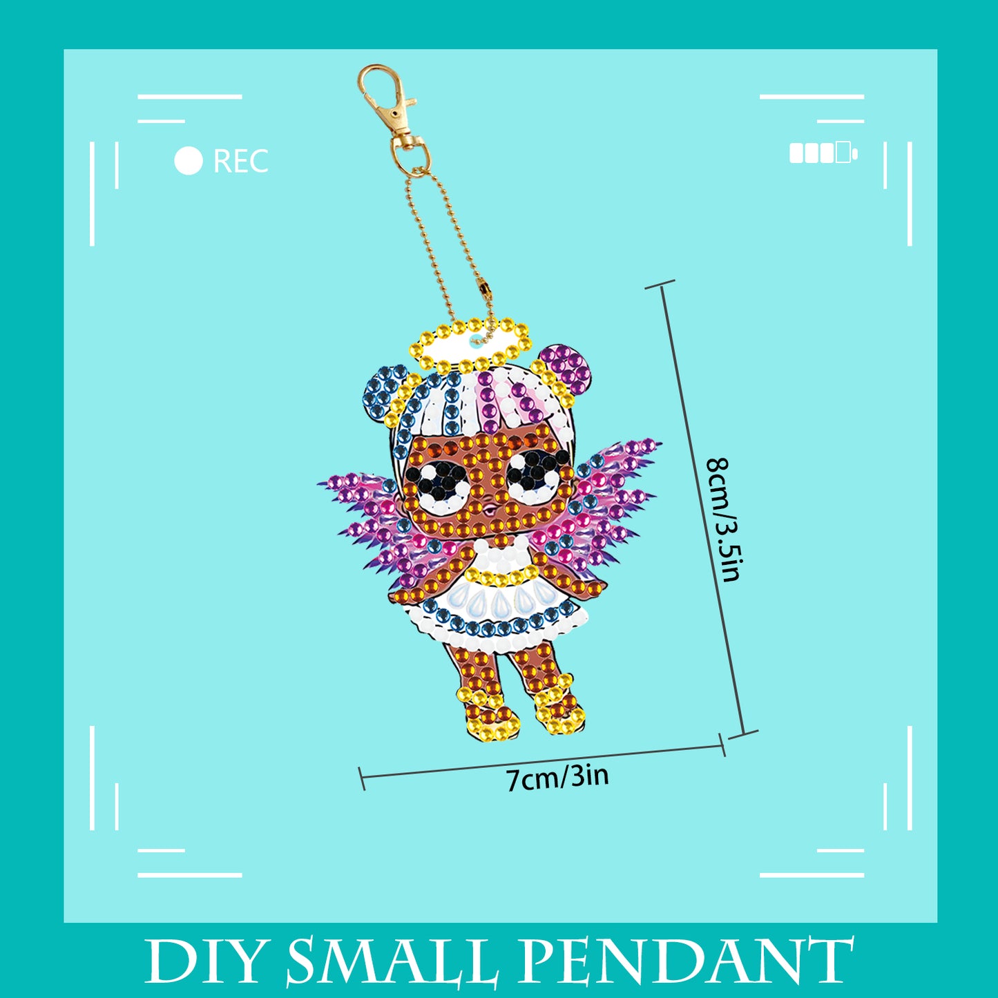 DIY keychain | Girl | Double-sided | Five Piece Set