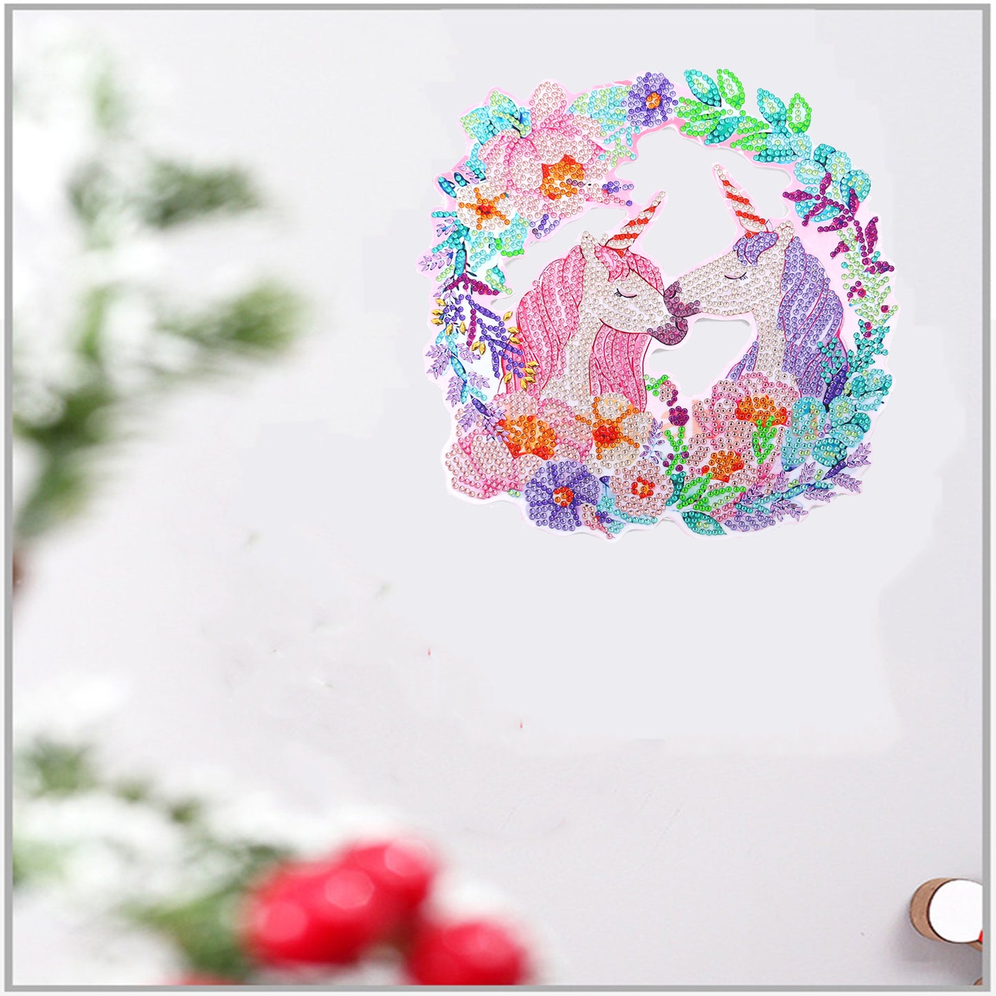 DIY Diamond Painting Wreath - Unicorn